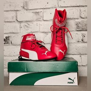 Puma Ferrari Scuderia Future Cat Mid Red Driving Shoes Mens 10.5